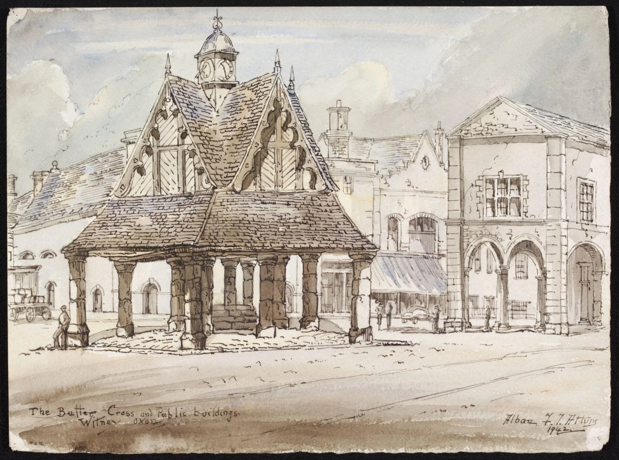 The Butter Cross and Public Buildings, Witney, detail