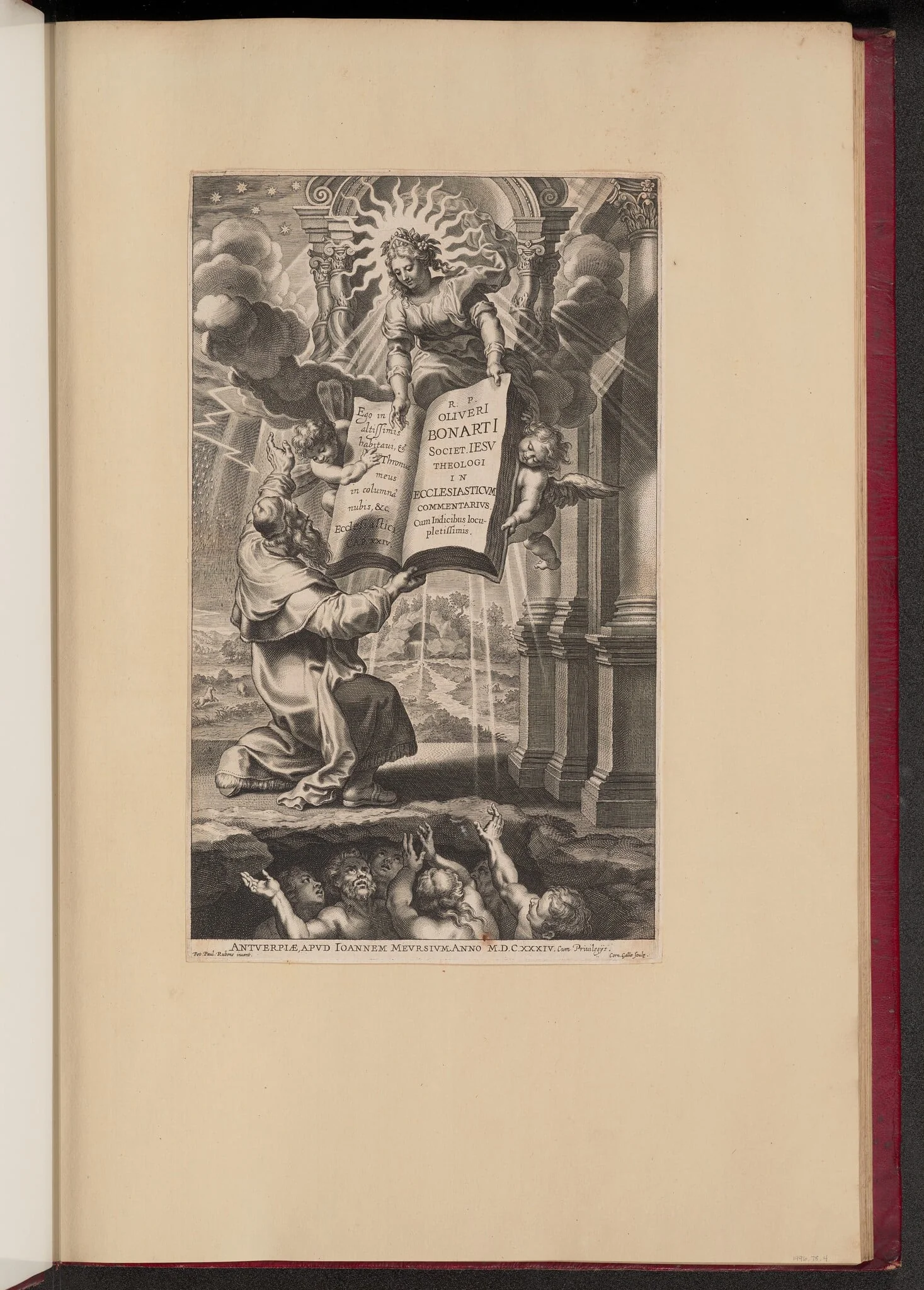 Title Page for Olivier Boonaerts' "In Ecclesiasticvm Commentarivs...", detail