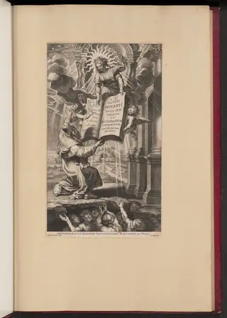 Title Page for Olivier Boonaerts' "In Ecclesiasticvm Commentarivs...", by Cornelis Galle I, ink, 1634