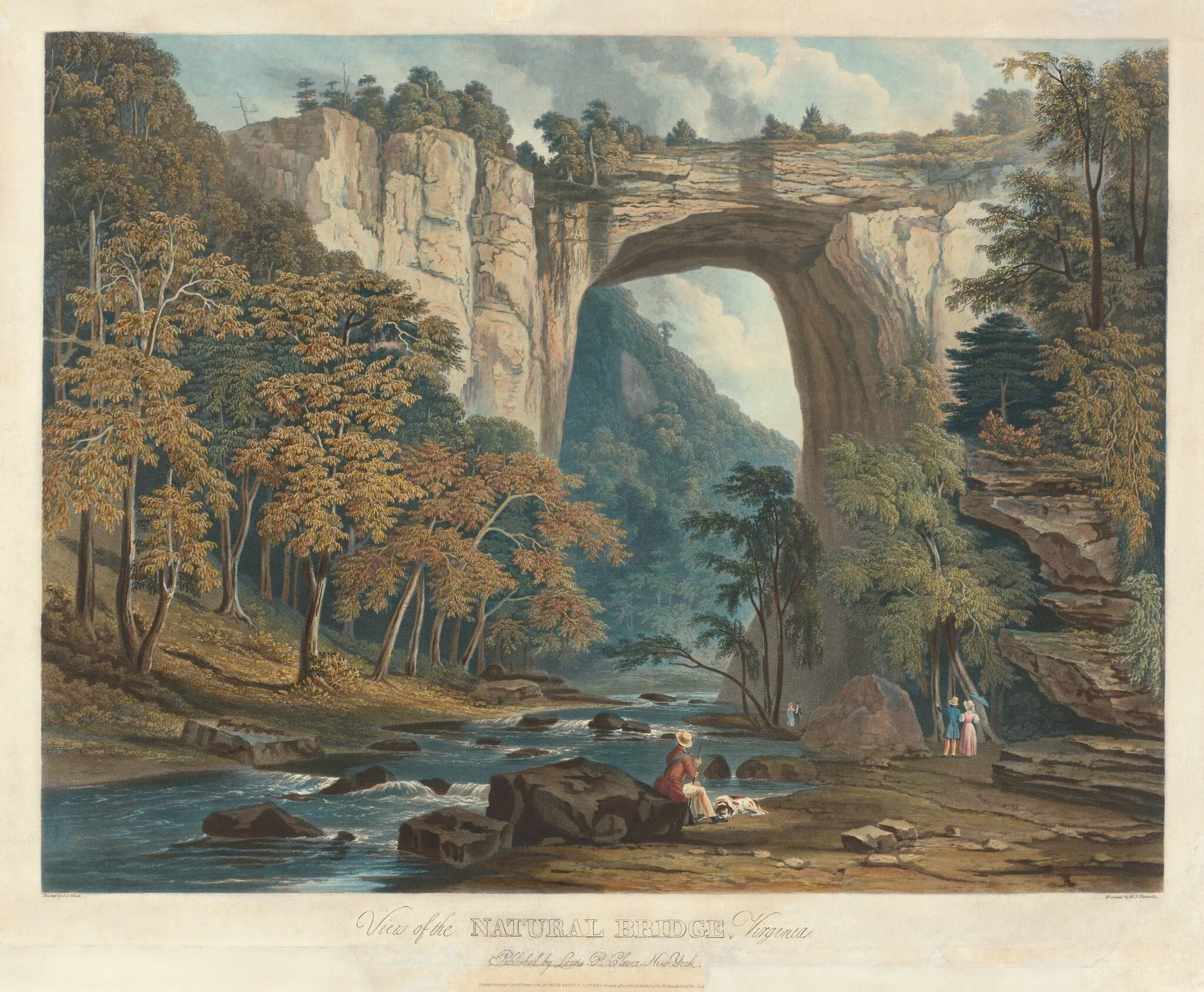 View of the Natural Bridge, detail