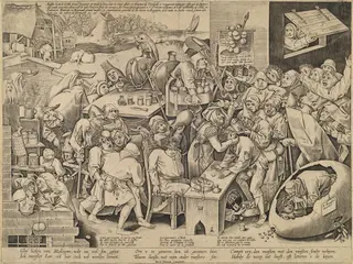 The Witch of Malleghem, by Pieter van der Heyden, ink, 1559