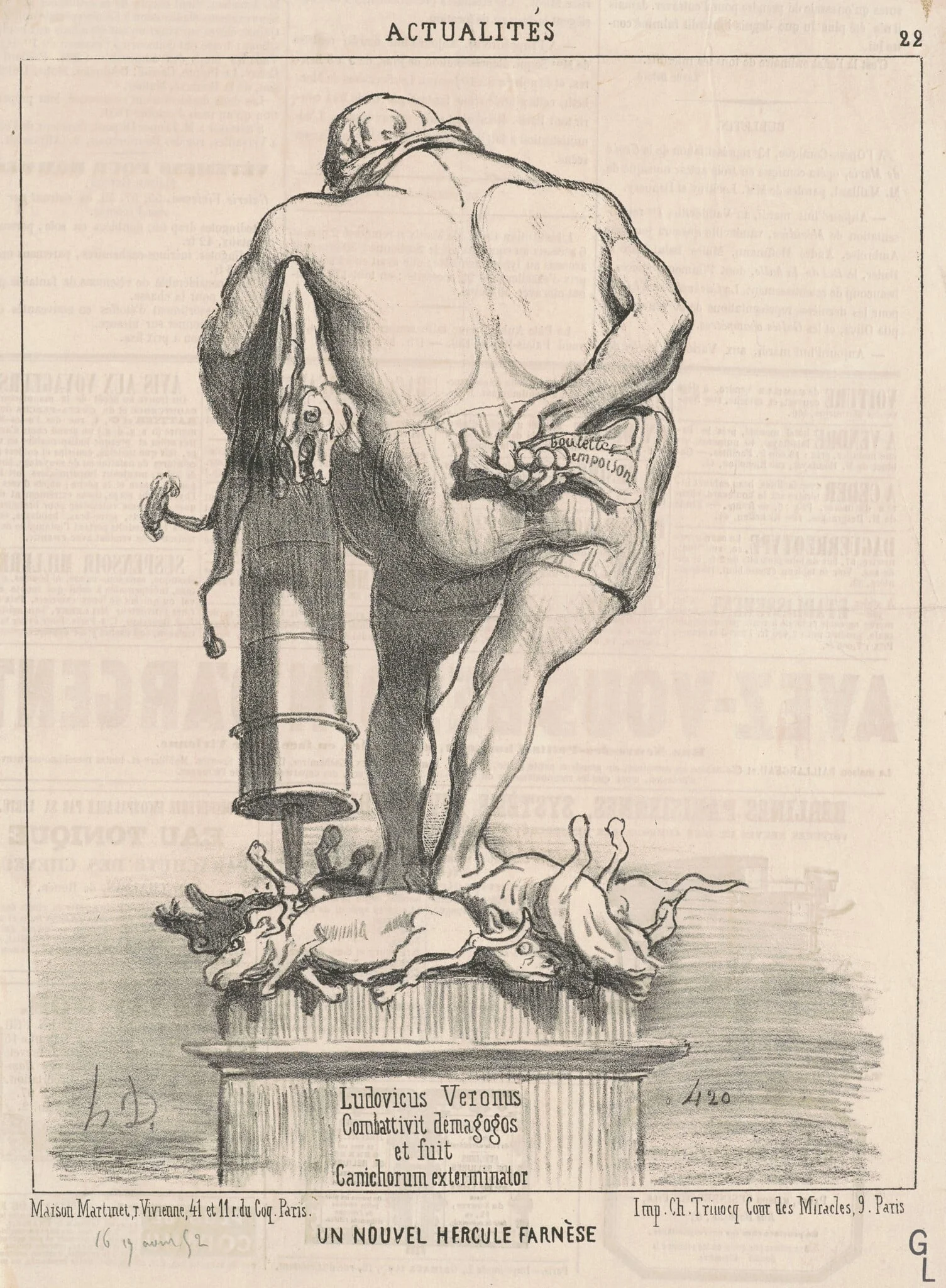 Un nouvel Hercule Farnèse, detail