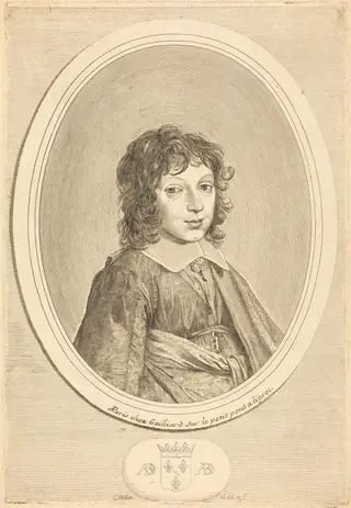 Armand de Bourbon, Prince de Condi, by Claude Mellan, ink, 1643