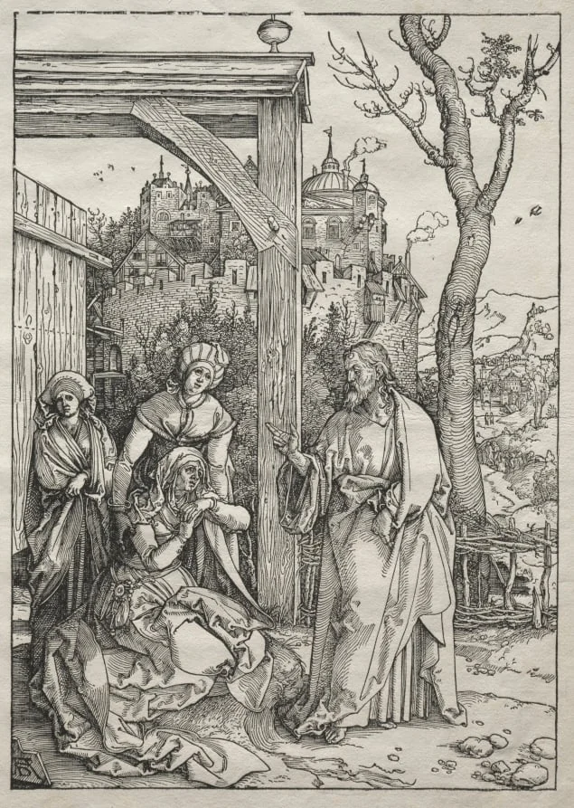 Life of the Virgin: Christ Taking Leave of His Mother, detail