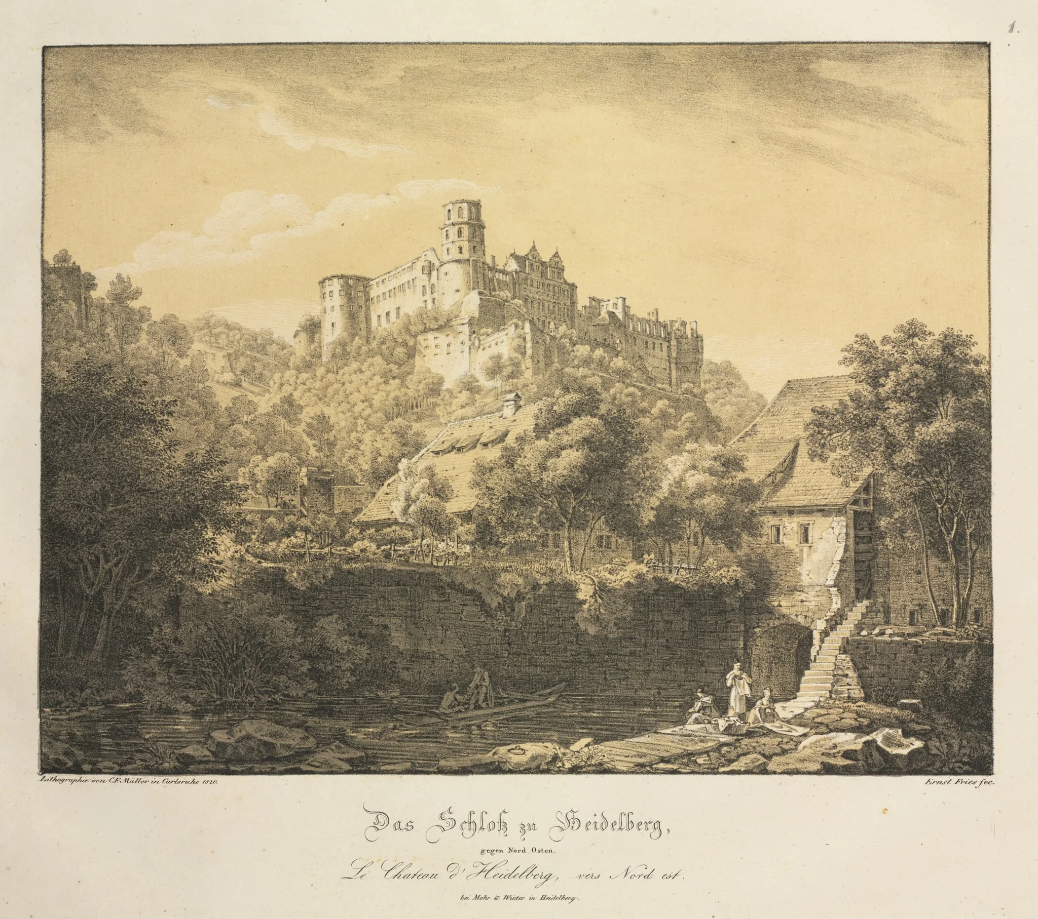 Six Views of Heidelberg Castle: Eastward, detail