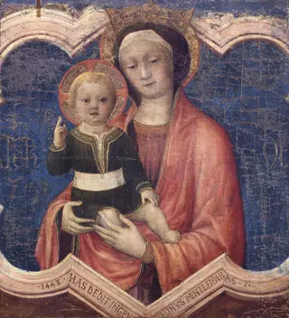 Madonna and Child, by Jacopo Bellini, tempera, 1448