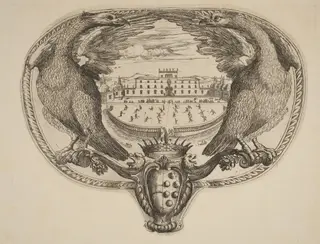 Emblem, by Stefano Della Bella, ink, 1637