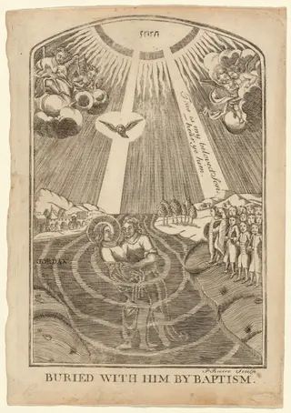 Buried with Him by Baptism, by Paul Revere, ink, 1765