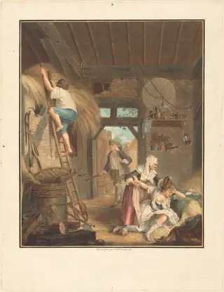 It's Too Late (Il est trop tard), by Antoine-François Sergent, ink, 1789