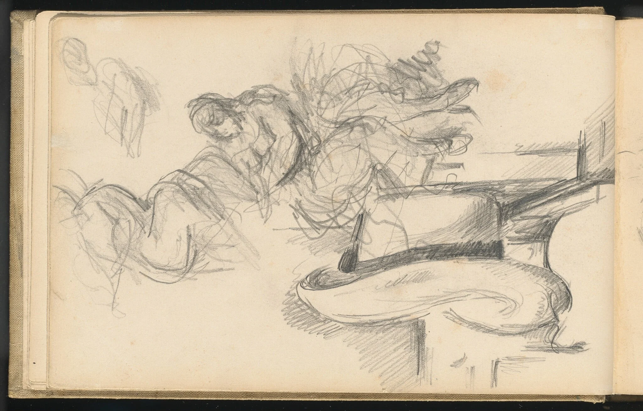 Studies Including a Straw Hat, detail