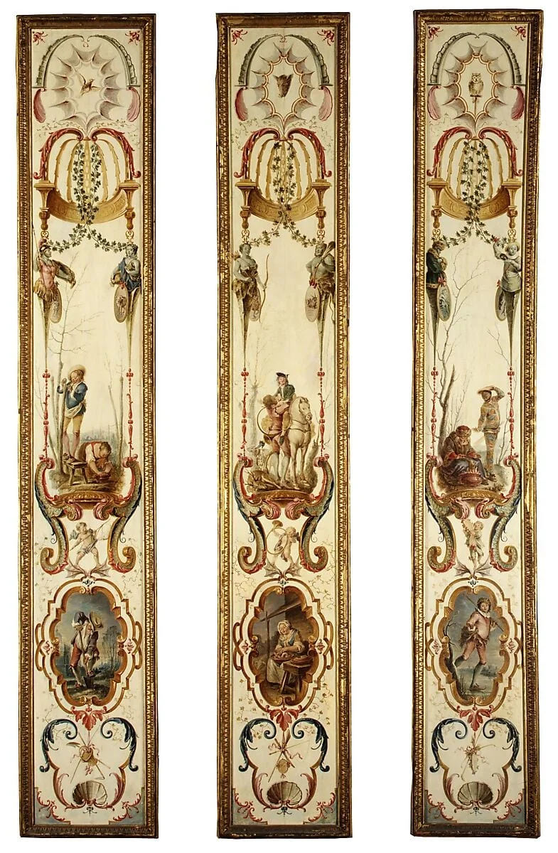 January and February (part of a set illustrating the months of the year), detail