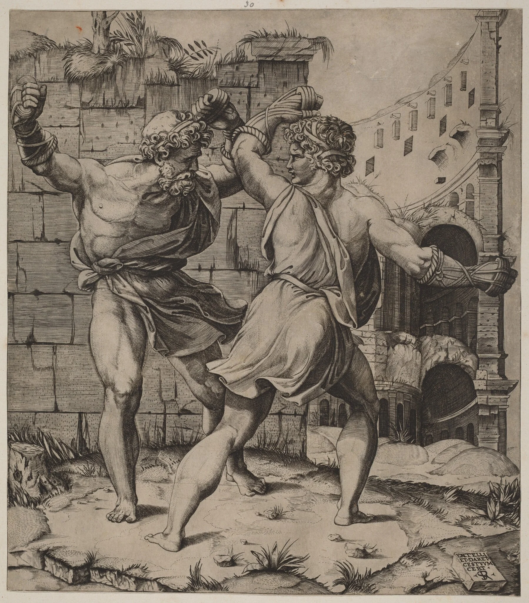 Entellus and Dares, detail