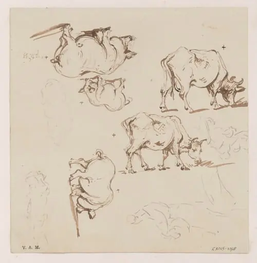 Pigs and cows, by George Chinnery, 20