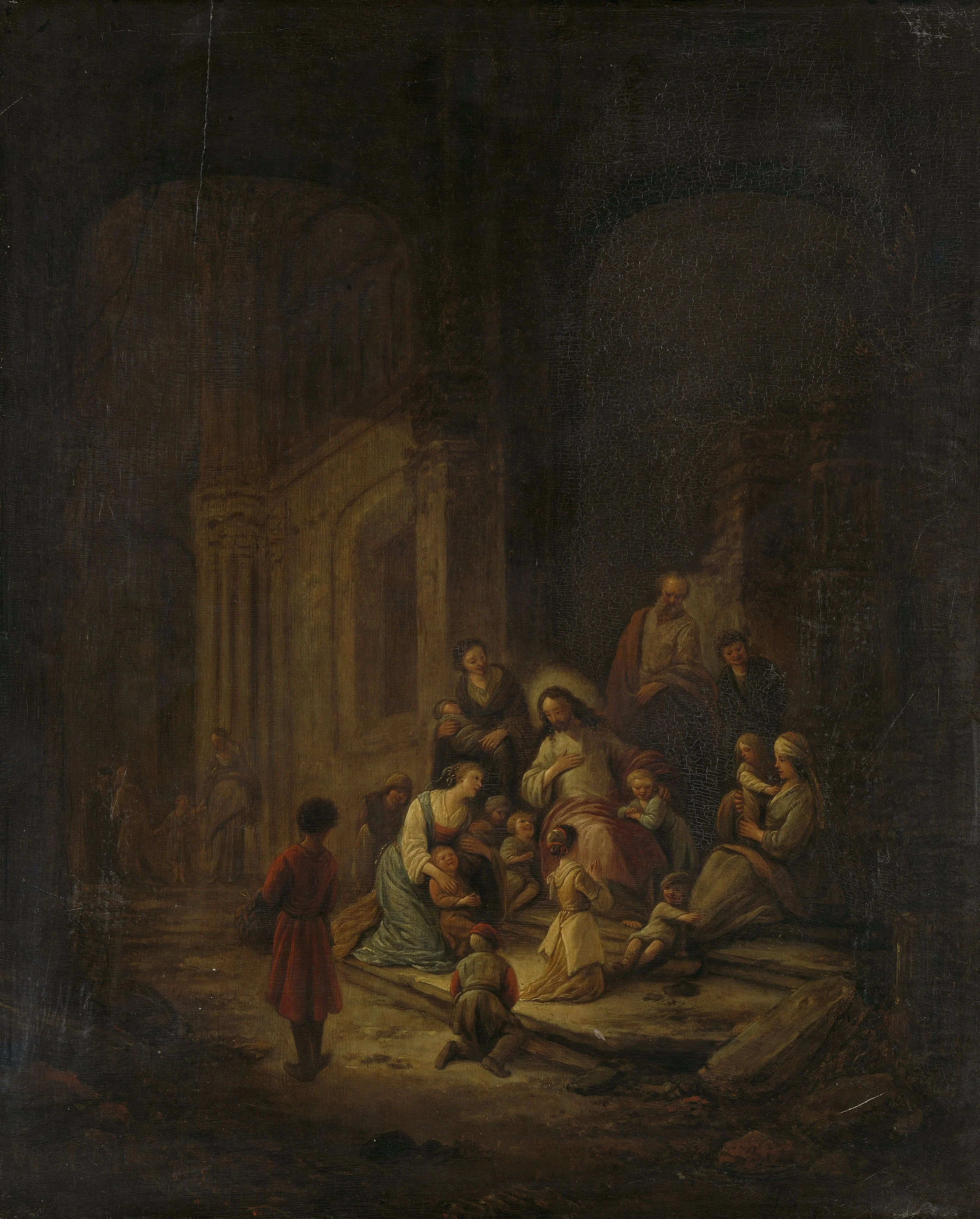 Christ blessing the children, detail