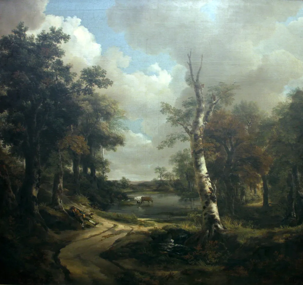Drinkstone Park (Cornard Woodland?), by Thomas Gainsborough, oil, 1747