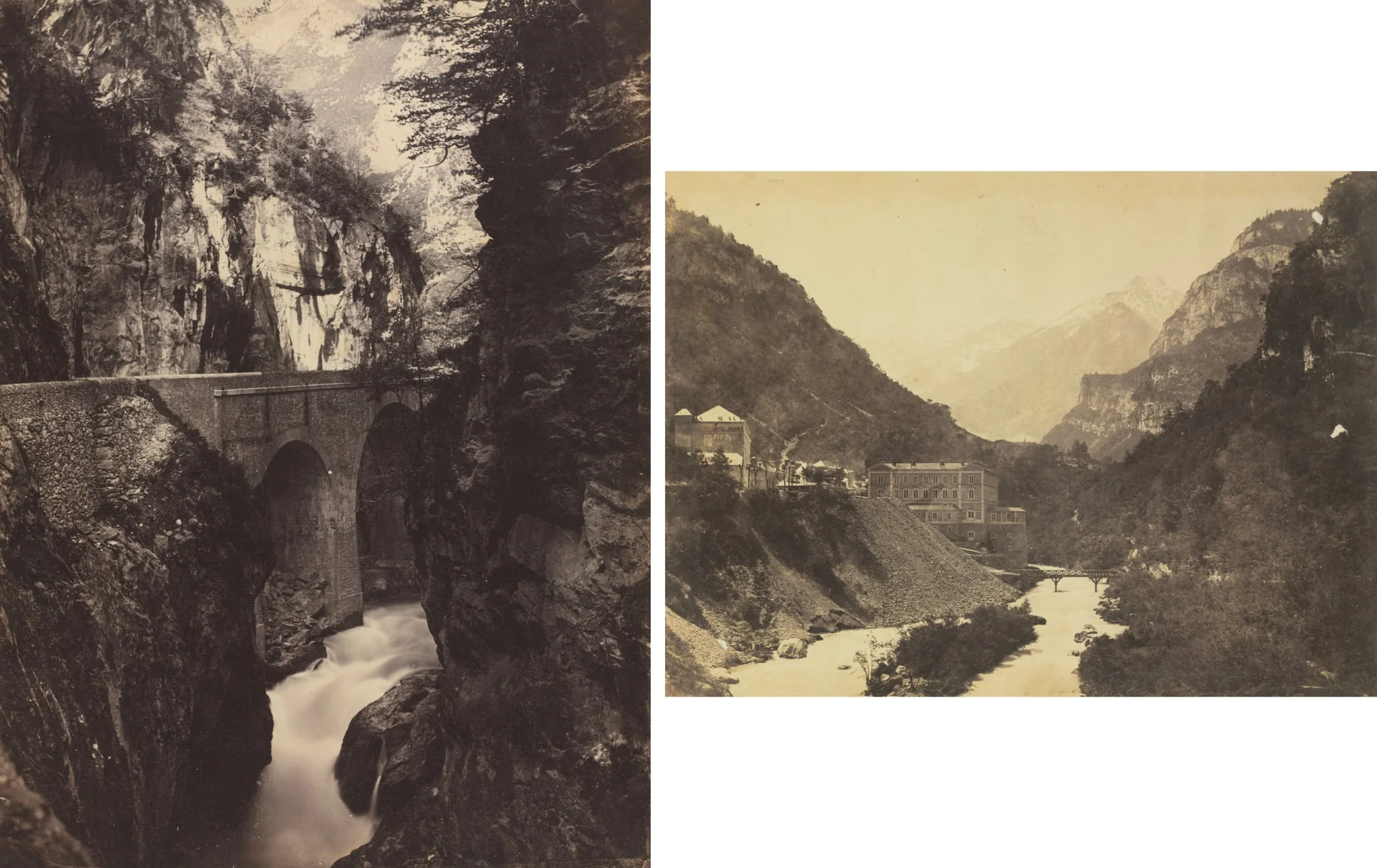 Road to Eaux-Chaudes, Pyrenees (recto); Eaux-Chaudes, Pyrenees (verso), detail