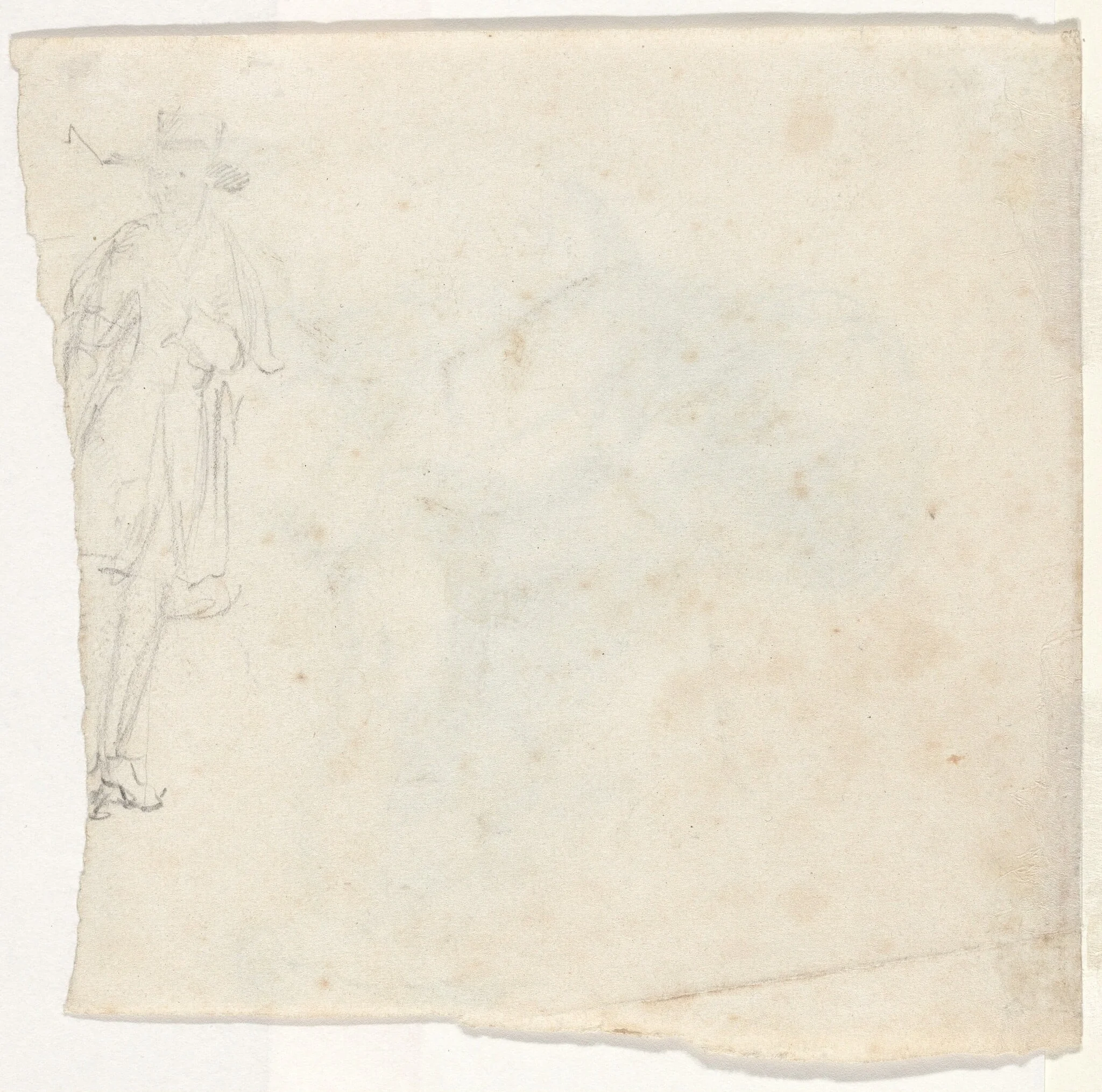 Sketch of a Standing Man [verso], detail