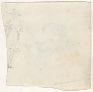 Sketch of a Standing Man [verso], by William Sidney Mount, graphite, 1827
