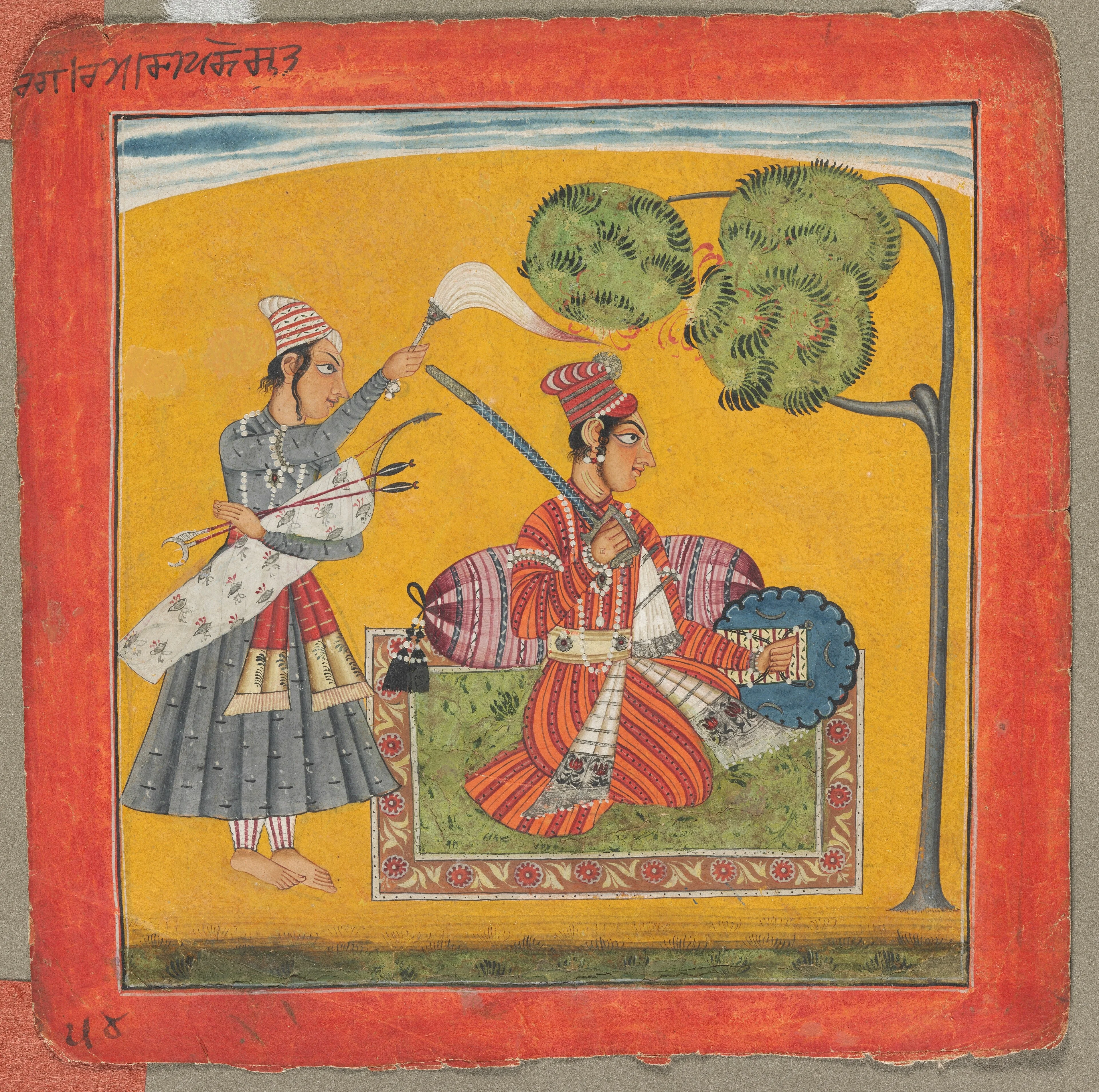 Dipak Raga, One of the Thirty-Six Melodies (Ragamala): Personifying Love, detail