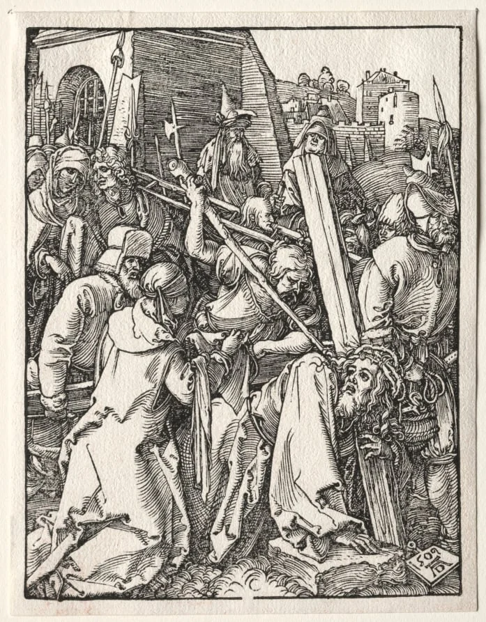 The Small Passion: Christ Bearing the Cross, detail