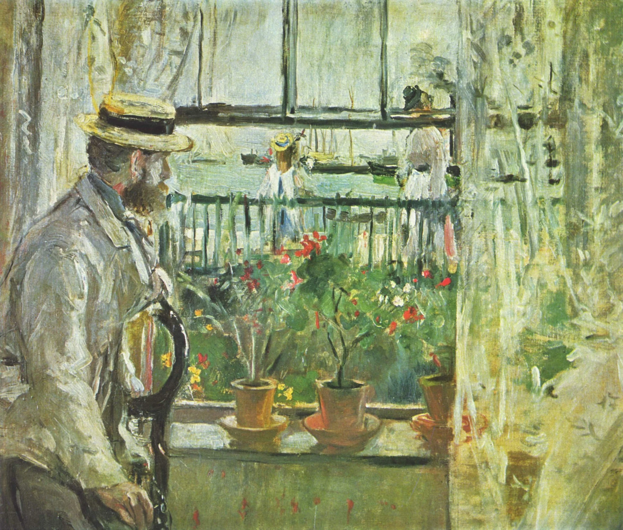 Eugène Manet on Isle of Wight, detail