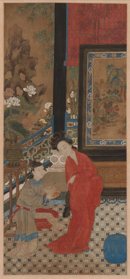 Yang Guifei Leaving the Bath, detail