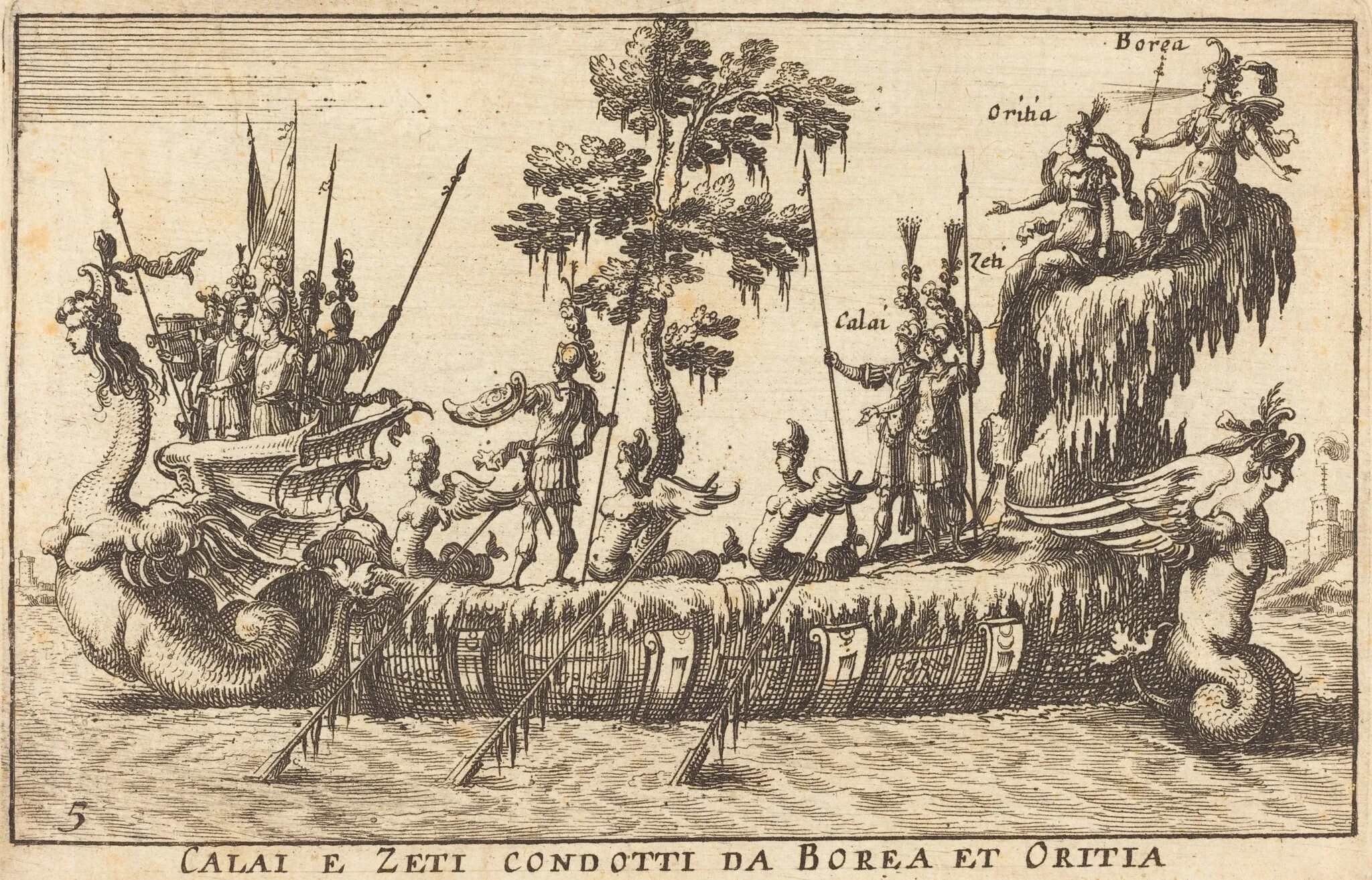Calai e Zeti condotti da Borea et Oritia, detail