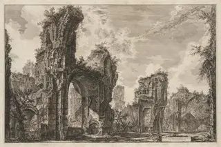 Views of Rome:  Rovine del Sisto o sia della gran sala delle Terme Antoniniane, by Giovanni Battista Piranesi, 1765