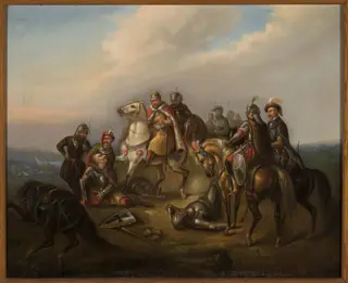 After the battle, by Feliks Sypniewski, oil, 1876