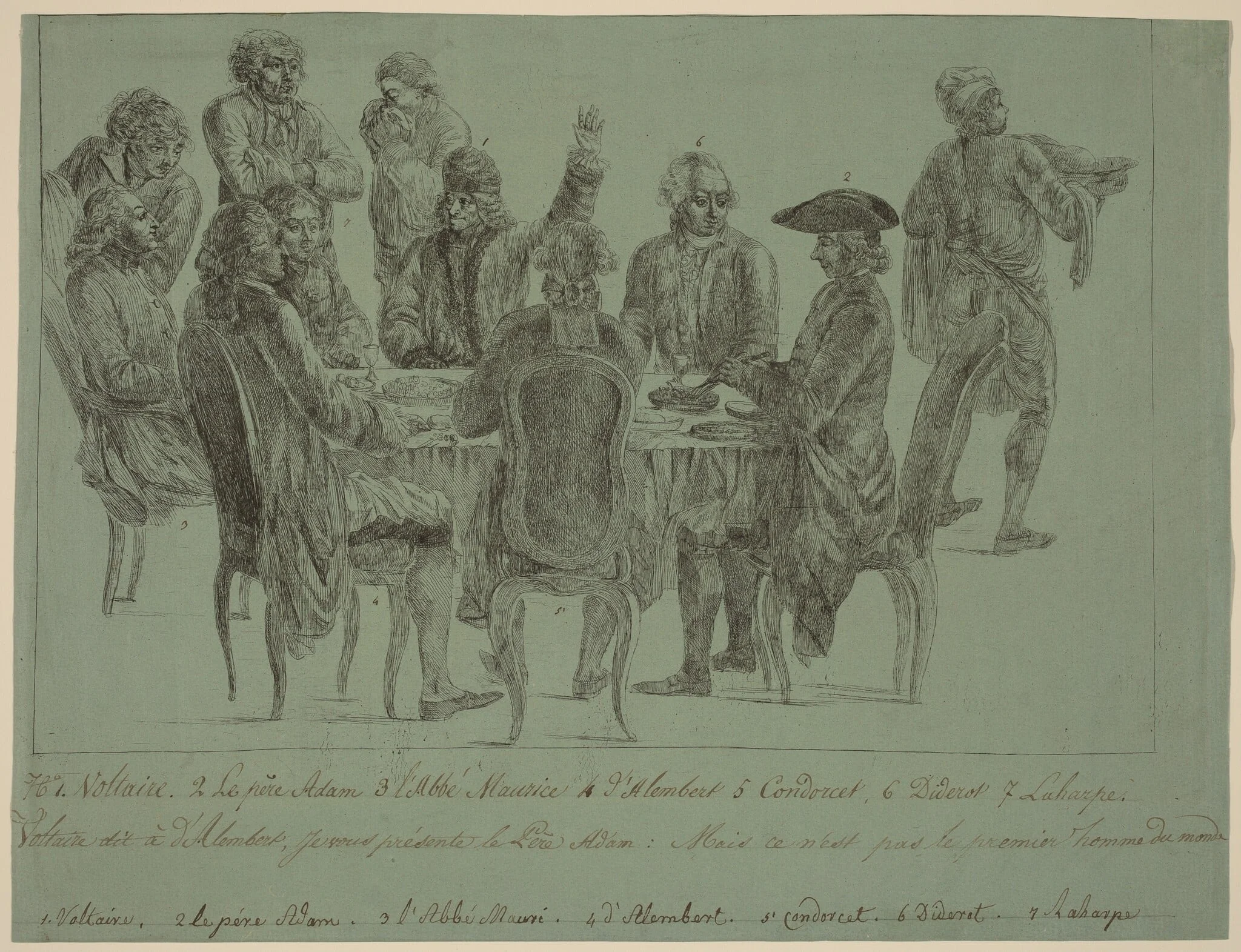 The Philosophers' Meal, detail