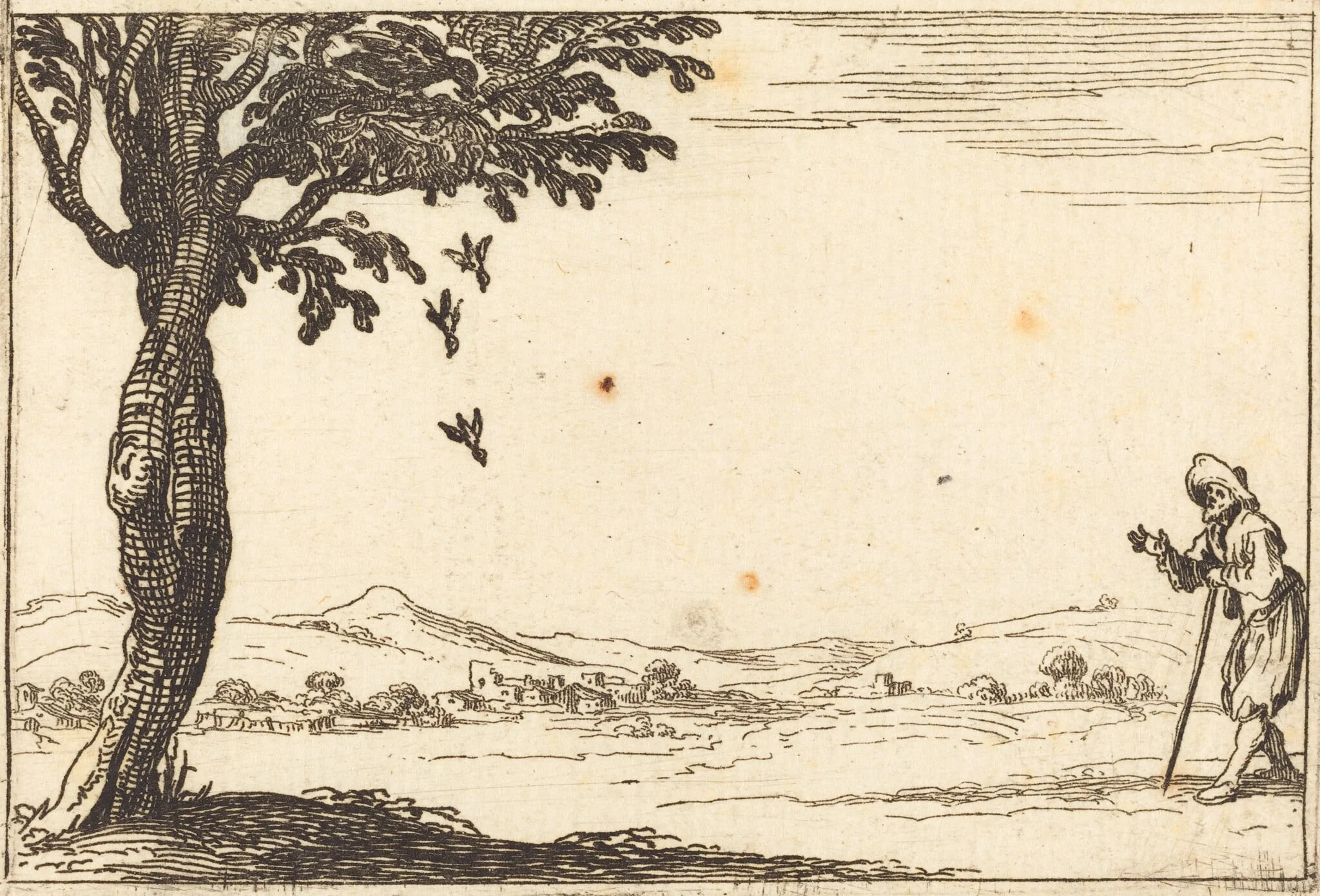 The Crow and her Young, detail