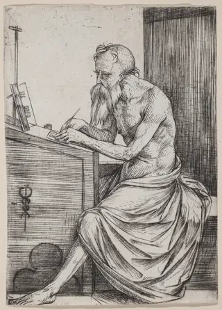Saint Jerome, by Jacopo de' Barbari, ink, 1502
