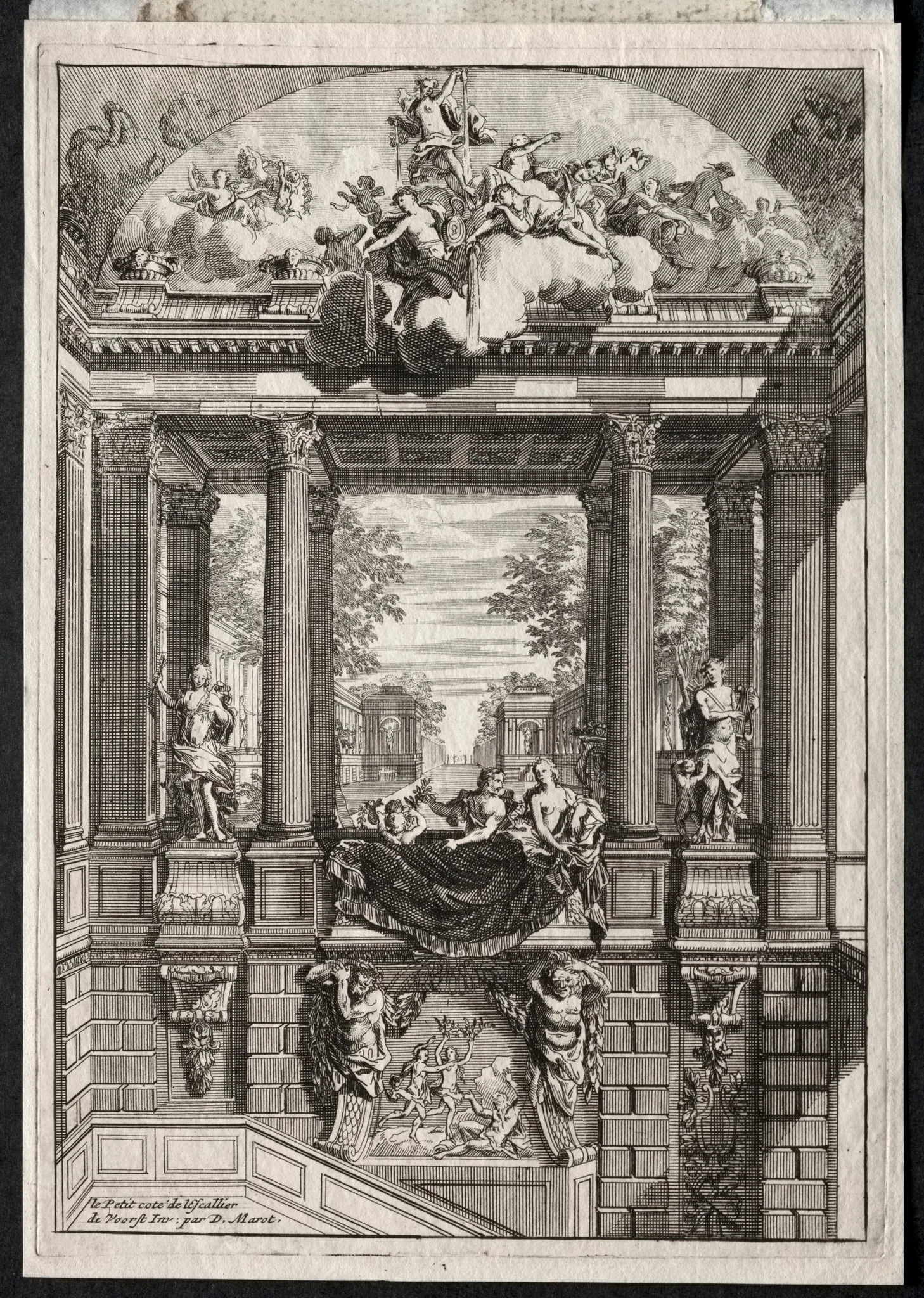 Staircase at the Palace of Voorst in Holland, detail