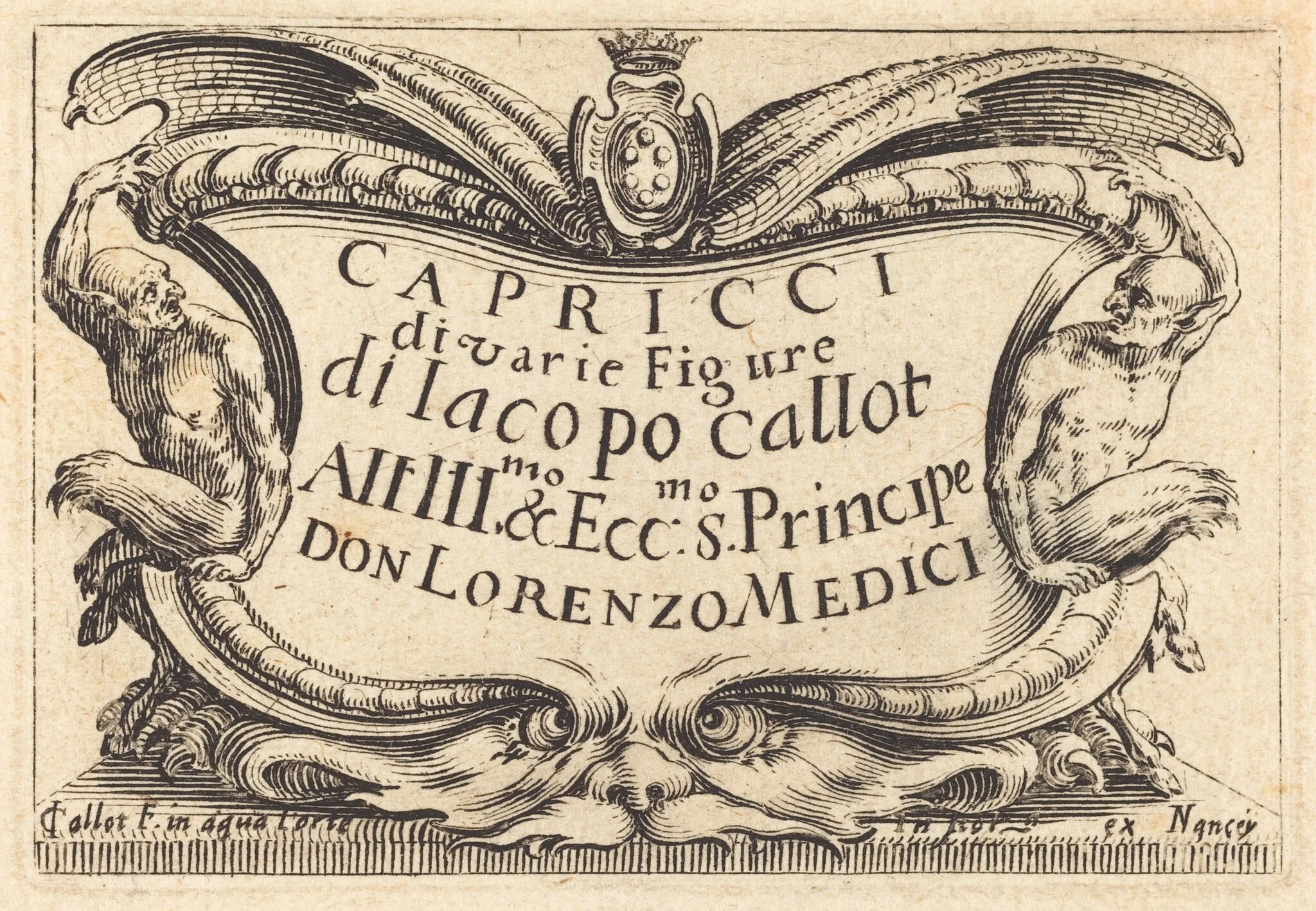 Title Page for "The Capricci", detail