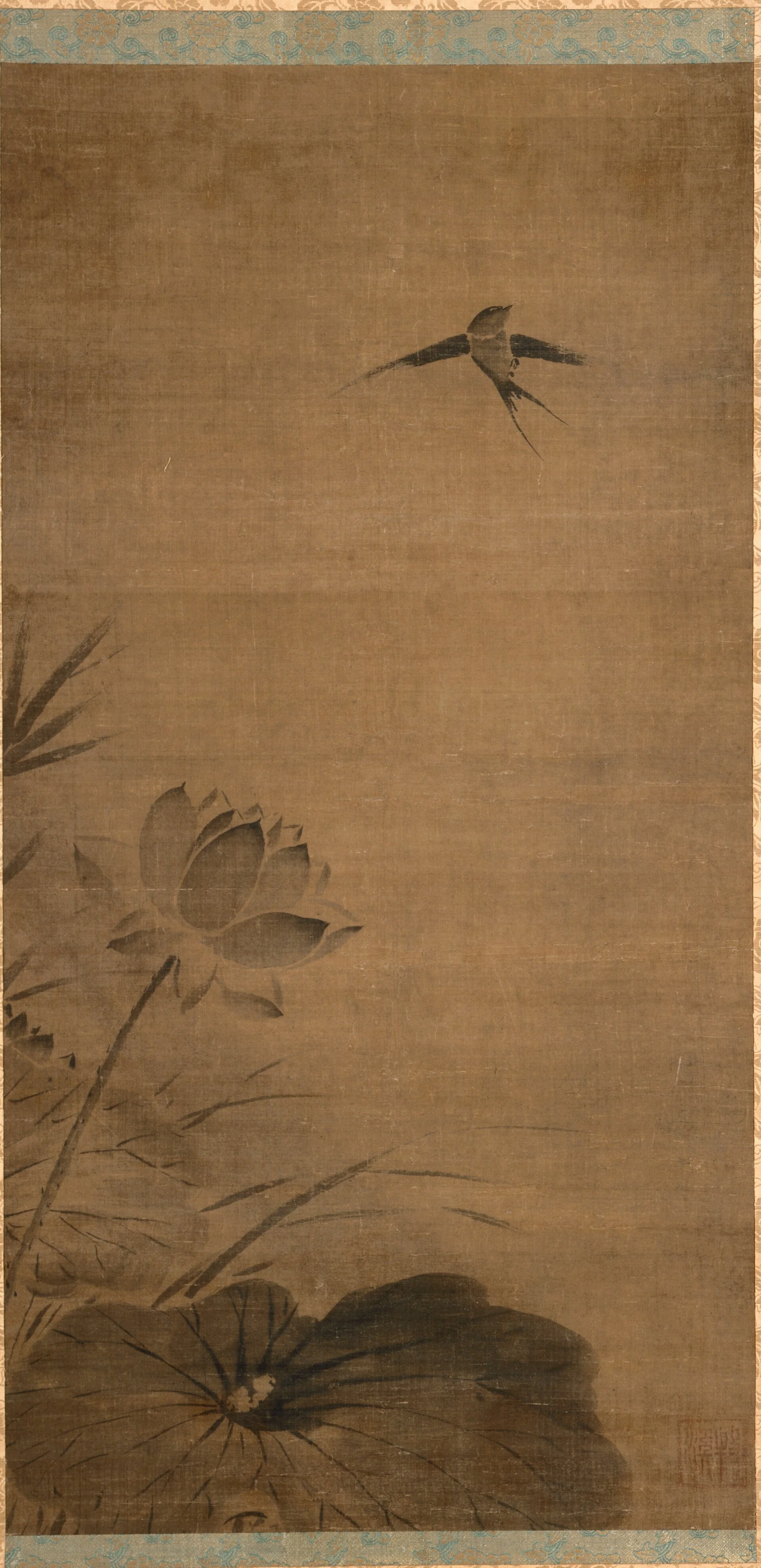Swallow and Lotus, detail
