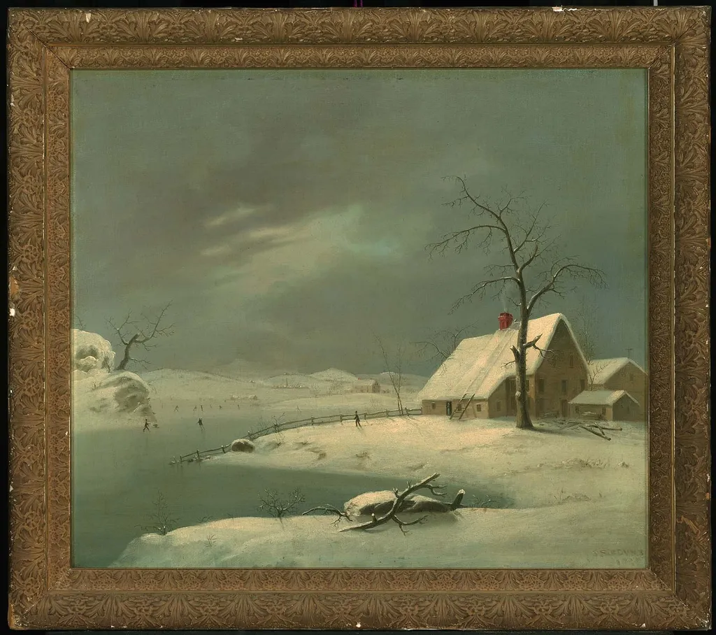 Winter Scene, by John Samuel Blunt, unspecified, 1828