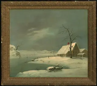 Winter Scene, by John Samuel Blunt, unspecified, 1828