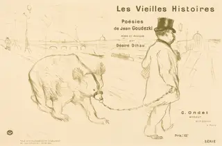 Les Vieilles Histoires (cover/frontispiece), by Henri de Toulouse-Lautrec, ink, 1893