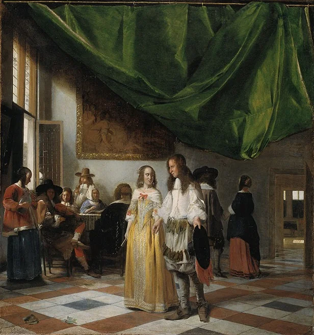 Merry Company in a Hall, detail