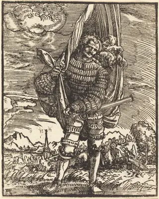The Standard Bearer, by Albrecht Altdorfer, ink, 1517