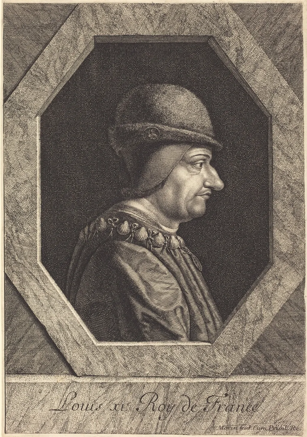 Louis XI, by Jean Morin, ink, 1625