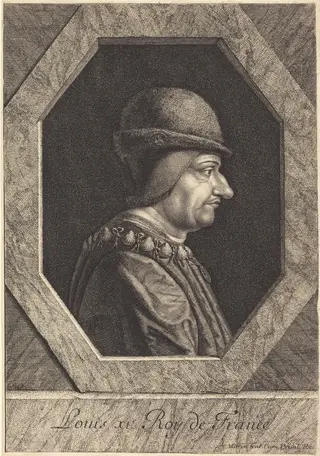 Louis XI, by Jean Morin, ink, 1625