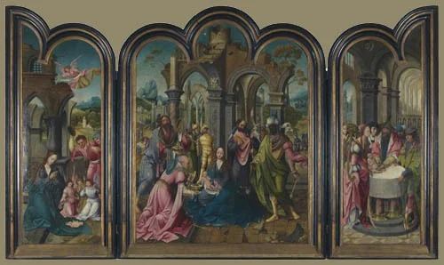Triptych with adoration by the Magi, detail