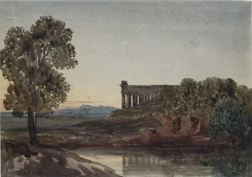 Landscape Composition, by David Cox, watercolor, 1825