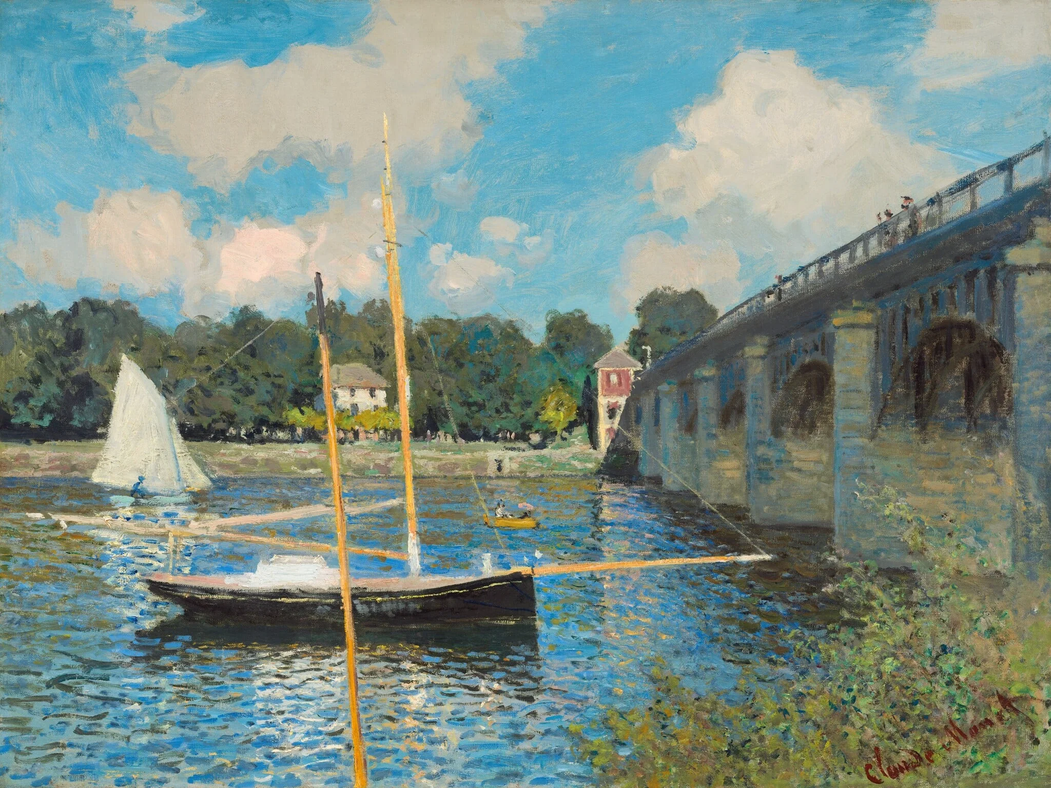 The Bridge at Argenteuil, detail
