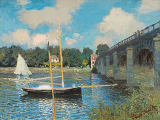 The Bridge at Argenteuil, by Claude Monet, oil, 1874