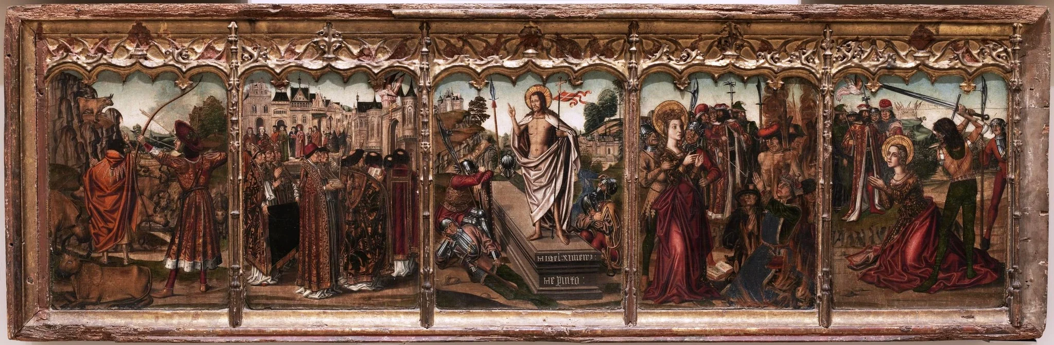 Predella with the Resurrection of Christ, detail