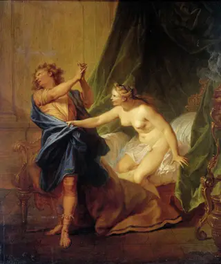 Joseph and Potiphar's Wife, by Nicolas Bertin, oil, 1700