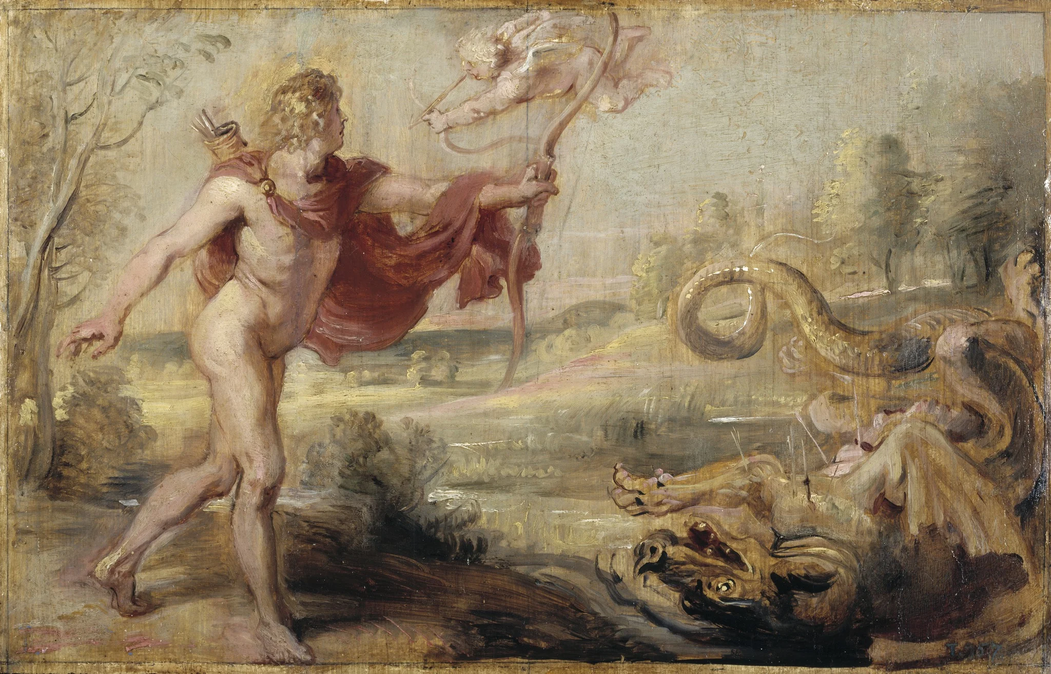 Apollo and the Python, detail