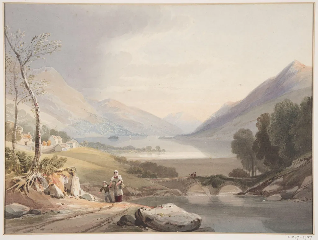 Ullswater from Patterdale Bridge, by Dumbell, watercolor, 1804